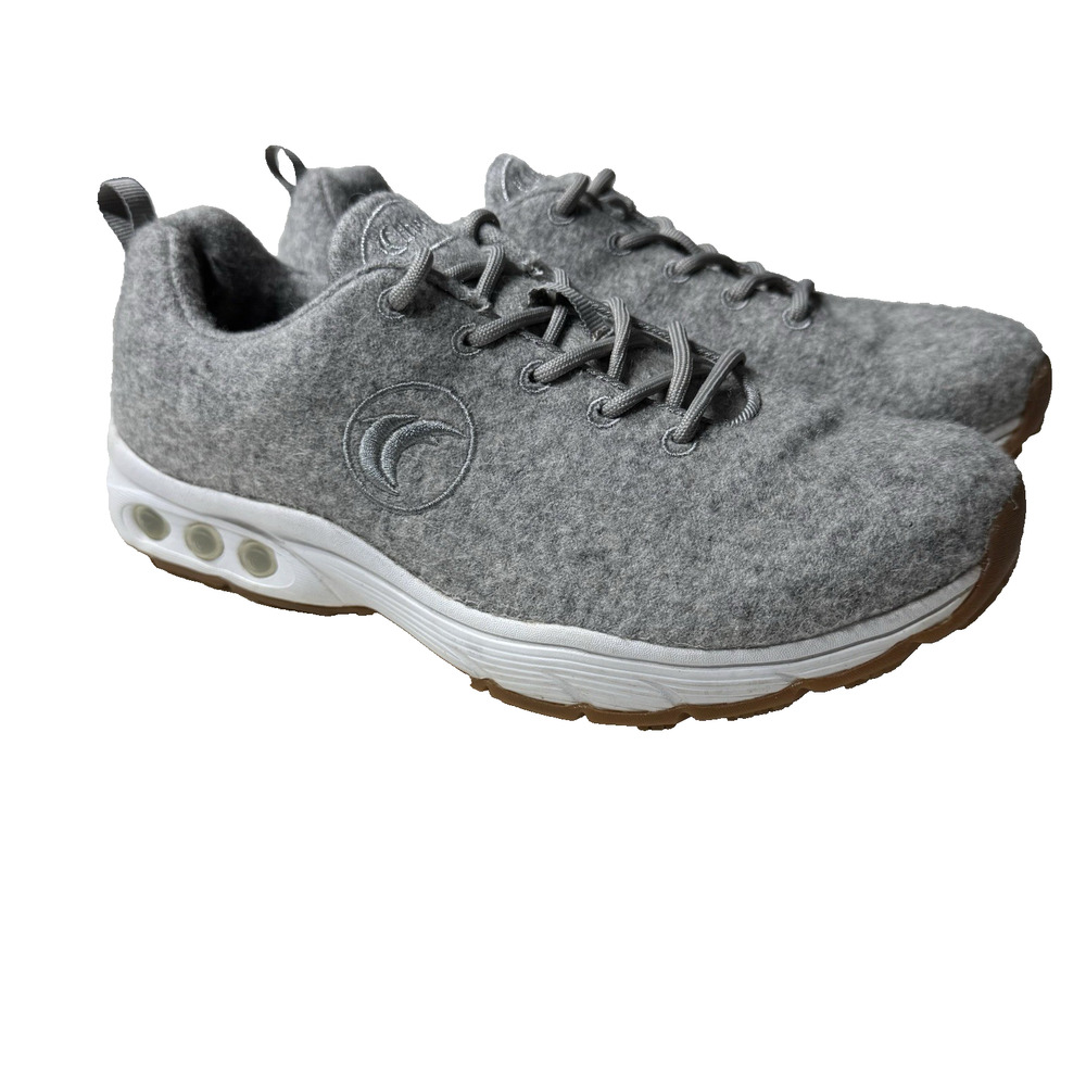 Therafit Gray Wool Comfort Sneakers Womens 8 Orthopedic Walking Shoes